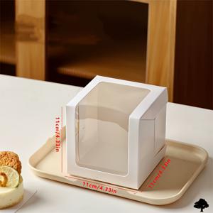 TEMU 15개 PET 베이킹 선물 상자 | 무스 케이크, 베이킹 제품, 디스플레이 창이 있는 쿠키에 적합 | 일회용, 플립형 뚜껑, 사각형 모양 | 크리스마스, 할로윈, 웨딩 파티에 이상적