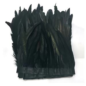 TEMU 생동감 넘치는 2m 인조 깃털 장식 - 5.9-7.8인치, 폭 15-20cm - DIY 공예, 드레스, 망토, 할로윈 코스튬에 완벽 | 오렌지색, 파란색, 초록색, 노란색, 검정색 | 컬러풀 폴리에스터 깃털