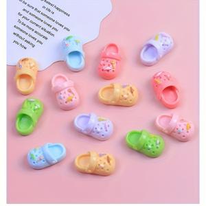 TEMU 40개 혼합 컬러 레진 슬리퍼 액세서리 귀여운 헤어 클립 슬리퍼 장식 비즈 DIY 크림 젤 휴대폰 케이스 헤어 클립 주얼리 만들기 소품|케이스