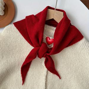 TEMU 여성을 위한 스타일리시하고 다재다능한 단색 삼각 스카프. 에어컨 방에서 캐주얼하게 착용하기에 완벽하며 장식용 목 따뜻이 역할도 합니다.