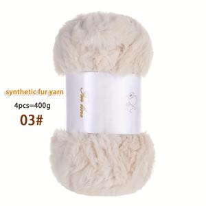 TEMU 인조 모피 털실, 모피 털실, 손뜨개용 넓고 두꺼운 청키 털실. 이 공예 재료 키트는 큰 코트, 커플 스카프, 패셔너블한 모자, 코바늘 신발, 수공예품, 주얼리, 머리띠 제작에 적합합니다.