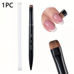 TEMU 3-in-1 프렌치 스타일 젤 폴리쉬 & 아크릴 네일 브러시 - 나일론 브리슬, 정밀 클리닝 & 젤 폴리쉬 어플리케이터, DIY 매니큐어, 젤 폴리쉬 제거, 아크릴 네일 케어, 초보자용 도팅 브러시