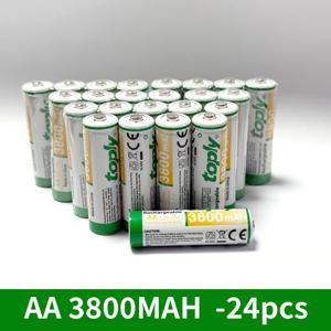 TEMU 6/10/24팩 (대량 구매 할인) toply AA 충전지 3800mAh 고용량 NiMH, 사전 충전 1.2V 저자가 방전, 카메라, 리모컨, 스마트 기기, 태블릿, 스마트폰, 게임 콘솔 호환