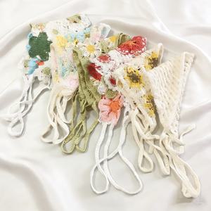 TEMU 6개 세트 우아한 플로럴 & 솔리드 소프트 헤어 액세서리 | 일본 & 한국 스타일 헤어 스카프 & 헤어밴드, 러플 디자인, 부드러운 파스텔 색상 (핑크, 블루, 그린, 옐로우, 화이트, 퍼플), 땋은 머리, 업스타일에 적합