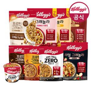 [켈로그] 시리얼 프로틴 그래놀라 제로슈거 350g x 2개 외 시리얼/에너지바 BEST 구성 모음전