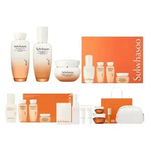 설화수 NEW 탄력 3종 세트(탄력크림EX+자음수EX+자음유액EX), 1개+증정(트위드 파우치 포함 12종 샘플+쇼핑백, 1개)