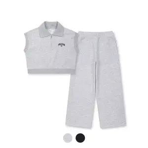 [폴햄키즈] 여아 카라베스트 와이드 팬츠 세트_PKE3TC2010