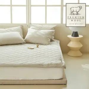 블레스 호주산100% 천연양모 80수 고밀도면 누빔패드 2컬러 SS/Q