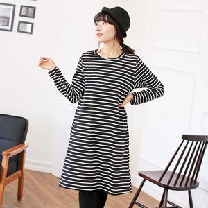 긴팔플룻수유원피스- 빅사이즈 수유복  외출복 홈웨어