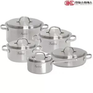 스플릿 IH 인덕션겸용 통5중 스텐레스 냄비세트 5종(편16+양18+20+24+전24)