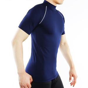 네이비 목폴라 반팔 언더레이어/기능성티