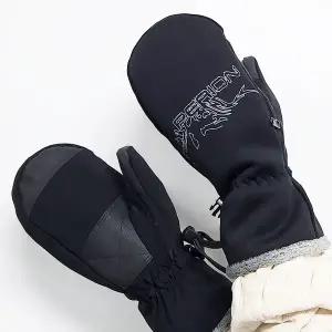 겨울 동계용 3중 방수&방풍 벙어리장갑+핫팩2개-오토바이 자전거 스키 보드 미튼 방한장갑