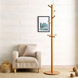 고무나무 원목 원형 스탠드 옷걸이_십자(원형B)