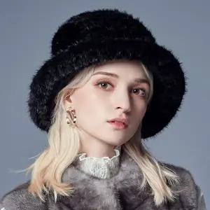 디앤비퍼 밍크 플라워 모자 (DT547HA)