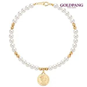 14k 엘리자베스코인 스와로브스키 진주 팔찌