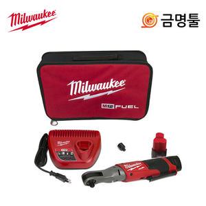 밀워키 M12 FIR38-302B 충전임팩라쳇렌치 가방포함 3.0AH 무선 임팩