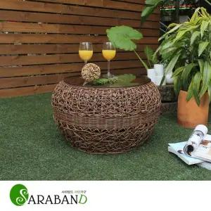 사라방드 스마랑라탄 협탁테이블_앙상블 테라스테이블 정원가구