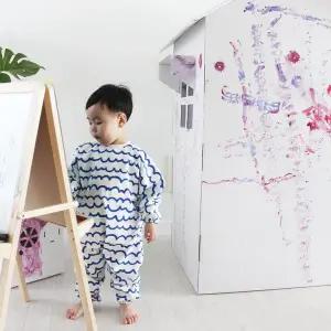 [소아베]웨이브 유아 전신 미술가운-3color