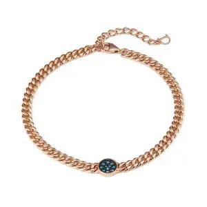 [도로시] 14k 블루다이아몬드 할로우 커브 팔찌