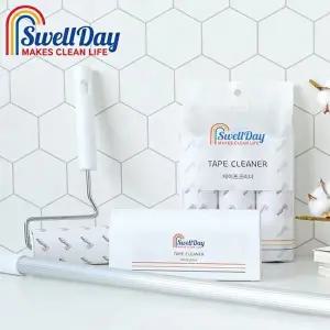 [홈스웰]스웰데이 사선컷팅 테이프크리너 7종 (핸들+거치대+밀대+리필4P)
