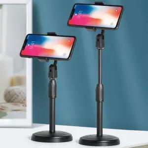 높이조절 핸드폰 거치대 360도회전 각도조절 스탠드 가로 세로 탁상용 휴대폰거치대 IY-FL20