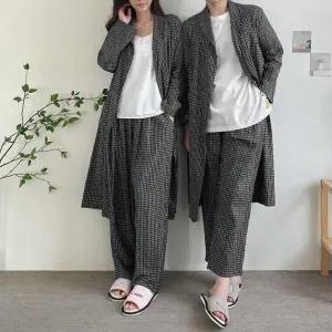 [보리보리/보리맘]모두 로브 파자마 커플 세트 로브잠옷 홈웨어 가운 EJ148