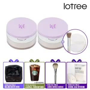 [구매금액별GIFT][로트리] 루스 파우더 21호 아이보리 2개세트(+휴대용브러쉬 소+파우더 퍼프)