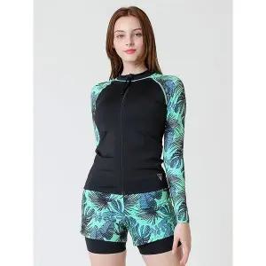 [베이직엘르]여성인 트로피칼 집업 래쉬가드 3종세트 BEL S213T_P061527765