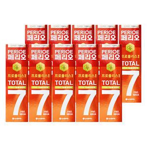엘지 페리오 토탈7 치약 마일드 레몬민트 140g 10개