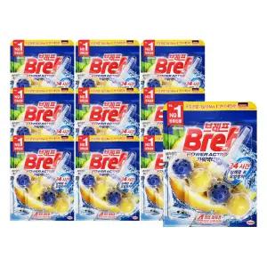 헨켈 브레프 변기 세정제 파워액티브 레몬 X 10개