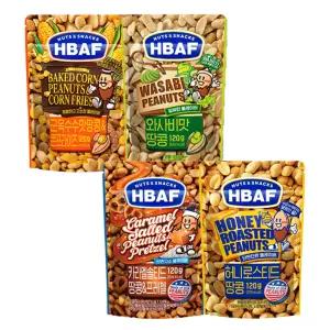 HBAF 바프 4종세트 허니버터+와사비맛+군옥수수맛+카라멜솔티드땅콩앤프레첼 120g