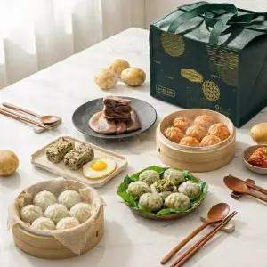 [토박이마을 ] 토박이 선물세트4호 (총5종 만두3종+수수부꾸미+곤드레주먹밥)