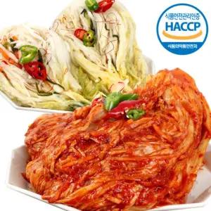 국내산 해뜰 포기김치 3kg+백김치 2kg
