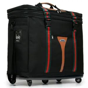 더스틴 D-06 일반형 블랙 상단확장형 3단 이민가방 국내생산