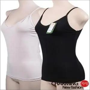 [오노마] ONM 몸에붙지않은 민자 인견끈런닝 여성끈런닝 기본나시 (S7987215)