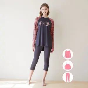 [베이직엘르] 여성인 나그랑 루즈핏 래쉬가드 3종SET BEL V202P_P325601865