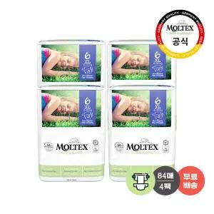 몰텍스 밴드형 6단계 (21매X4팩) 통잠 기저귀 / 독일 친환경 어글리 기저귀