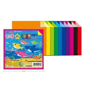 종이나라 핑크퐁 양면색종이 20색 200매 공작 공예