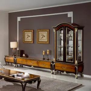 무료배송 벤티 엔틱 원목 거실장세트 1600 (거실장+장식장+협탁)