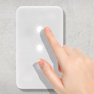 터치식 스마트 무선 전등 스위치 적외선 리모컨 화이트 방등 화장실 사무실 조명 소등 타이머  1구 2구 3구