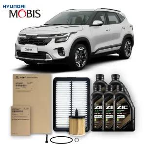 더뉴 셀토스 가솔린(휘발유) 1.6 터보(22년식-이후) 순정필터+지크합성유 5L
