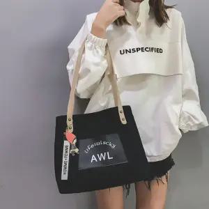 트렌드 클래스 가죽 끈 캔버스 데일리 가방 숄더백 에코백