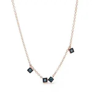 [도로시] 14k 아이스큐브 블루다이아몬드 목걸이