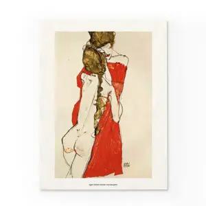 [텐바이텐]인테리어 패브릭 포스터_에곤쉴레 어머니와 딸