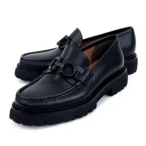 페라가모 리버시블 블랙간치니 로퍼 BLEECKER 0749460