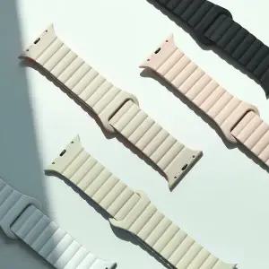 [디지지] 애플워치 스트랩 실리콘 링크 마그네틱 밴드 시계줄 38mm 40mm41mm 스타오렌지