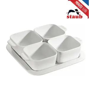 [롯데백화점]스타우브 세라믹 사각서빙세트 접시 화이트 (ST40511-586)