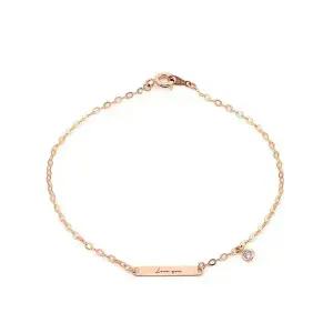 [로이드]1층 동아수성 각인 14k 팔찌 LWB21009G