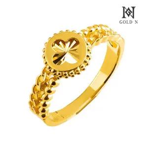 순금 24K 엠보클로랑 컷팅 두줄 반지_3.75g