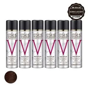더마클라센 스타일앤 볼륨짱짱 흑채 스프레이 자연갈색 120ml x6